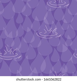 Vector blue and purple raindrops overlapping seamless pattern background. A rich, subtle texture suitable for textiles, wallpaper, or scrapbooking projects.