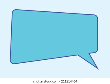 vector of blue quote bubble