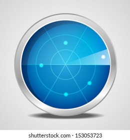 Vector blue radar illustration