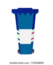 Vector Blue Recycle Bin