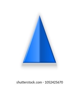Vector blue and red Arrow banners set. Direct shape. 3d Abstract Business infographic presentation diagram. Section compare service. Up and down trend. Flat Paper index Exact pointer Isolated on white