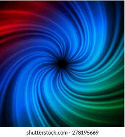 Vector blue red green line silk background. spiral, braid, twist, roll