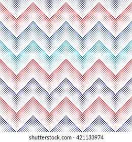 Vector blue red seamless pattern. Abstract geometric background