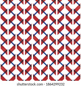 Vector blue red striped chevrons seamless pattern