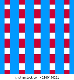 vector of blue, red and white template striped fabric
