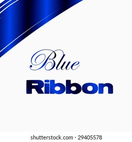 Vector Blue Ribbon