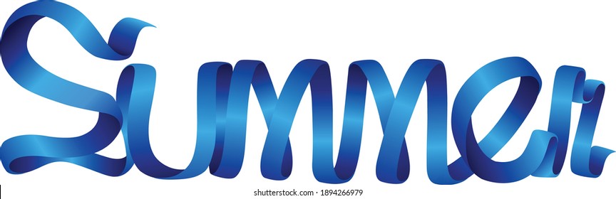 Verano de la cinta azul vectorial