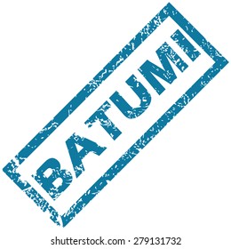 Vector blue rubber stamp with city name Batumi, isolated on white
