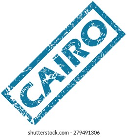 Vector blue rubber stamp with city name Cairo, isolated on white