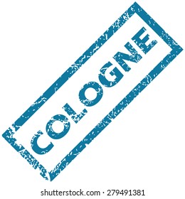 Vector blue rubber stamp with city name Cologne, isolated on white