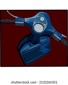 vector blue scooter for your design