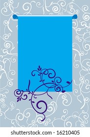 vector blue scroll backdrop