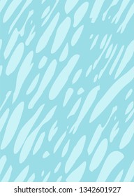 Vector blue seamless background with chaotic strokes. Fluid background. Azure coast.