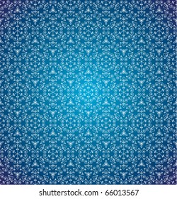 vector blue seamless background with snowflakes
