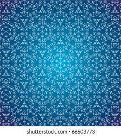 vector blue seamless background with snowflakes