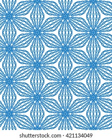 Vector blue seamless pattern. Abstract geometric background