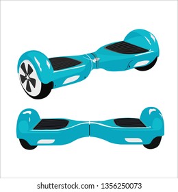 Vector Blue Self Balancing Electric Scooters front and side view -Latest Model