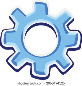 Símbolo del icono de ajuste azul vector, menú de edición