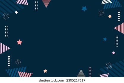 Fondo geométrico de formas azules vectoriales
