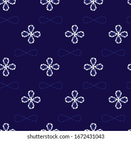Sencillo fondo de trébol azul vectorial de cuatro hojas. Apropiado para textiles, envolvimiento de regalo y papel pintado.