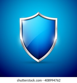 Vector blue shield