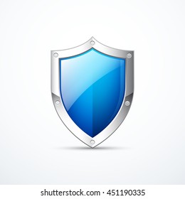 Vector blue shield