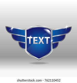 Vector blue shield