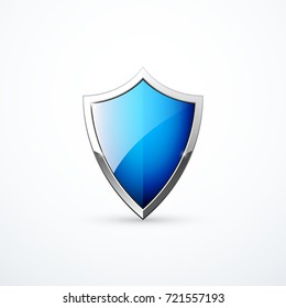 Vector blue shield icon