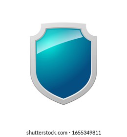 Vector Blue Shield protection sign illustration