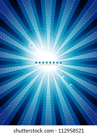 Vector blue shiny abstract background