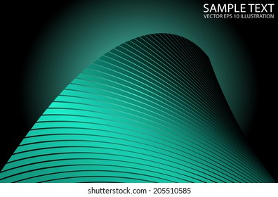 Vector blue shiny metal striped background  - Blue space vector background illustration