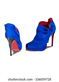 Vector blue shoes