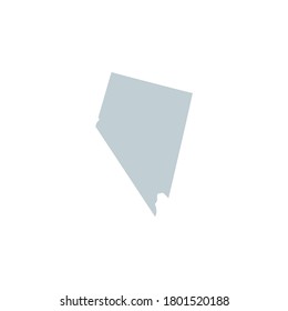 Vector blue silhouette of Nevada state map isolated on white background