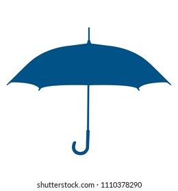vector of blue silhouette umbrella