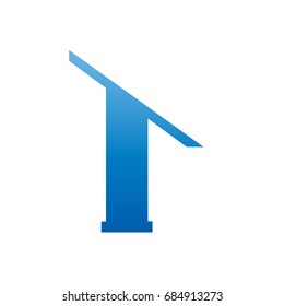 Vector Blue Single Letter T Realty Logo