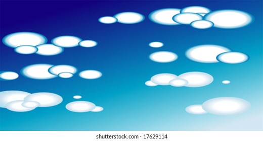 VECTOR Blue sky with clouds