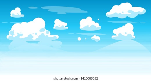 Vector blue sky and clouds  Background sky design 