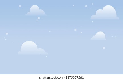 Vector blue sky with clouds background elegant