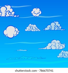 Vector blue sky illustration.
