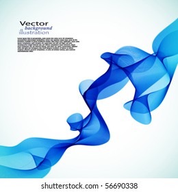 Vector Blue Smoke Background.