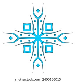 navidad de elementos de copo de nieve azul vectorial