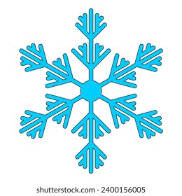 vector blue snowflake element design