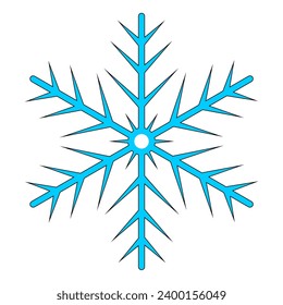Vektorblauer Schneeflocken-Saison