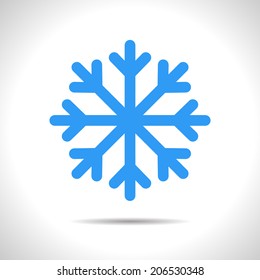 Vector blue snowflake icon. Eps10