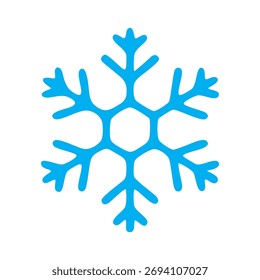 Copo de nieve azul Vector sobre fondo blanco