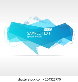 Vector blue speech templates for text