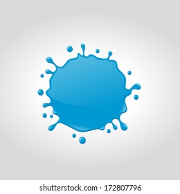 vector blue splash with background - Separate layers for easy editing