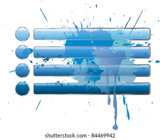 vector blue splash buttons