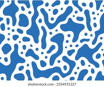 vector blue square with wavy lines on white background this is a seamless pattern, in the style of confetti-like dots, theo van doesburg, uhd image, nostalgic minimalism, playful figures