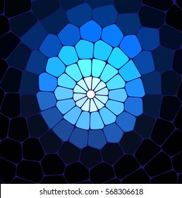 Vector blue stained glass background